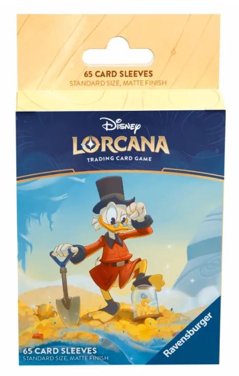Disney Lorcana JCC : Les Terres d'Encres - Pack de 65 Protèges-cartes Balthazar Picsou - flash vidéo