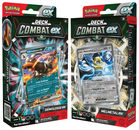 Pokémon JCC - Deck Combat Melmetal-ex ou Démolosse-ex (1x deck aléatoire) - flash vidéo