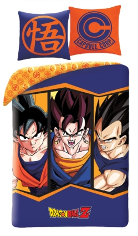 Dragon Ball Z - Parure de housse de couette + 1 taie d'oreiller (200x140cm + 65x65cm)