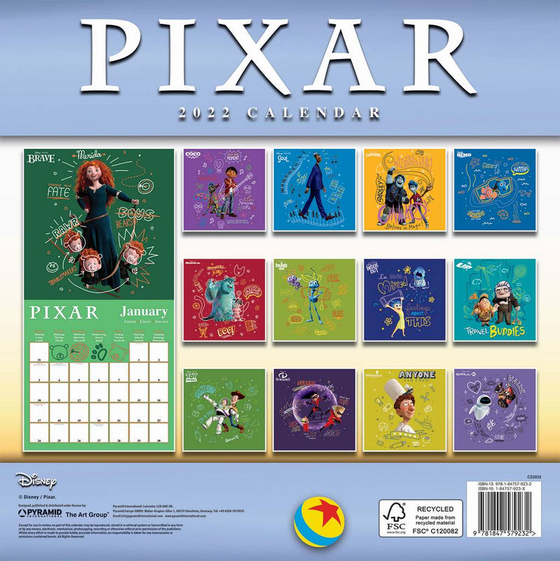 Disney - Pixar Collection Calendrier 2022