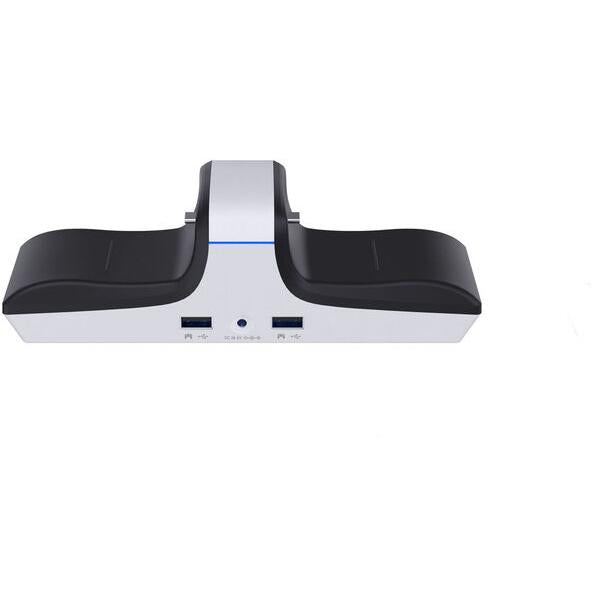 Raptor Gaming - Chargeur double blanc pour manettes PS4/PS5 DualSense - flash vidéo