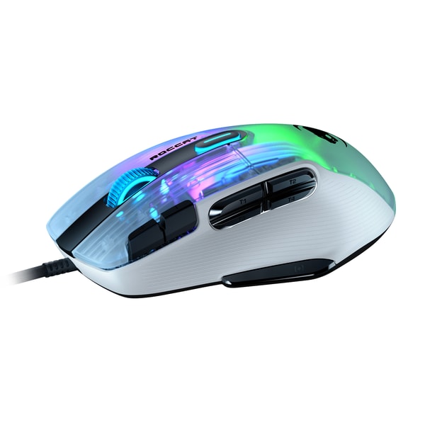 Roccat - Souris de jeu ergonomique personnalisable de nouvelle génération Kone XP avec éclairage 3D Blanche - flash vidéo