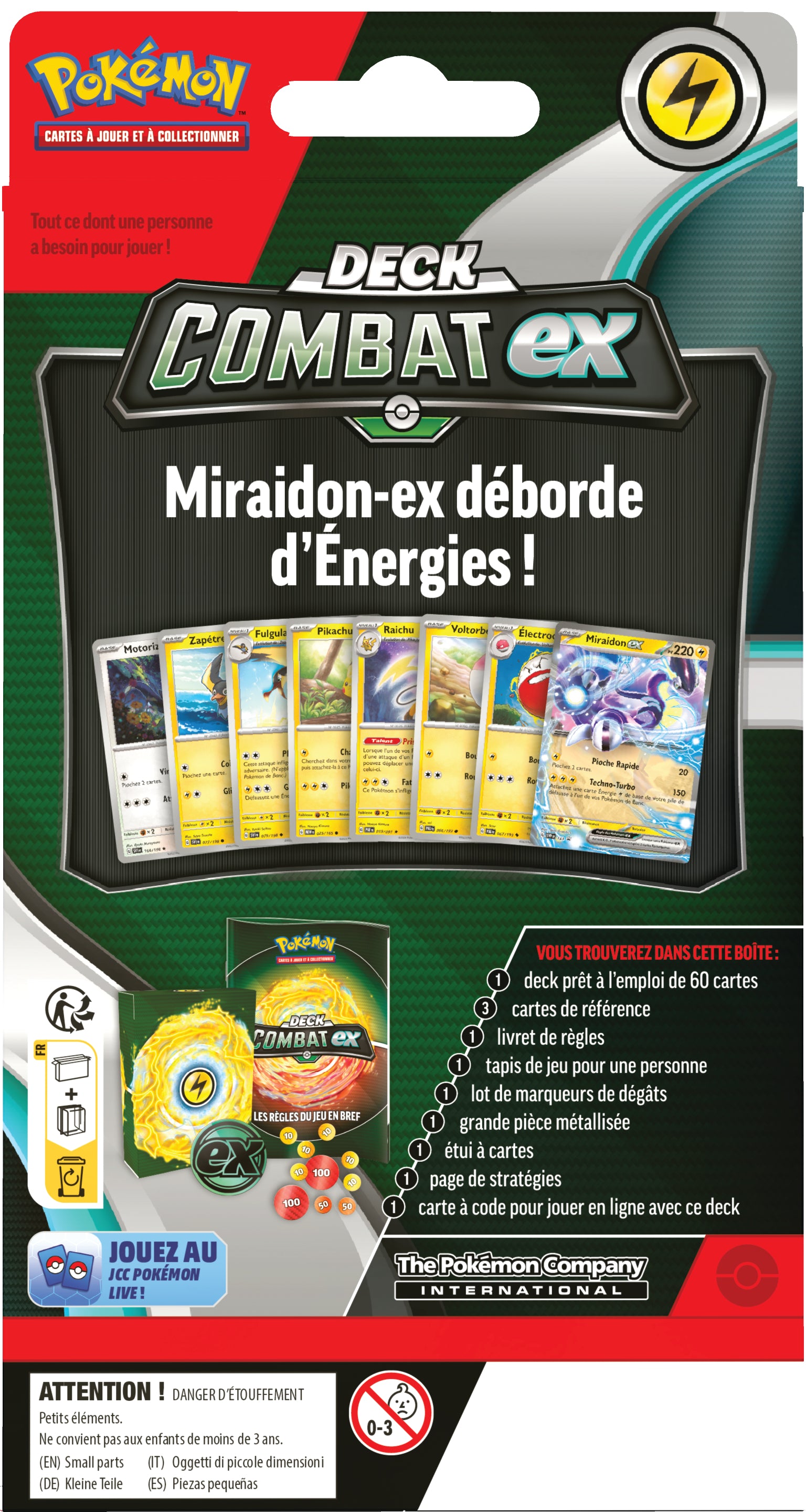 Pokémon JCC - Deck Combat Miraidon-ex ou Victini-ex (1x deck aléatoire) - flash vidéo
