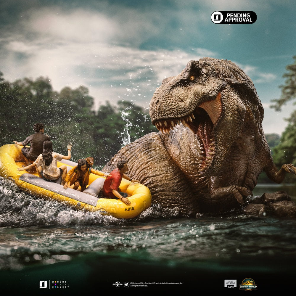 Iron Studios - Demi Art Scale 1/20 - Jurassic World: Rebirth - T-Rex River Attack Statue 22cm