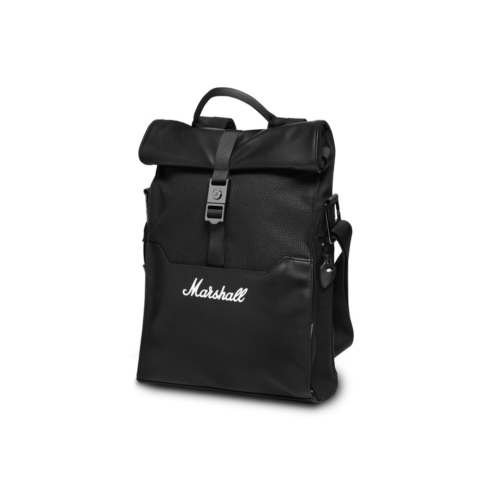Marshall - Sac à bandoulière Roll Top Uptown Noir et Blanc - flash vidéo