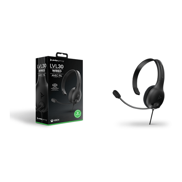 PDP - Casque filaire de discussion LVL30 pour Xbox Series X|S et Xbox One, noir - flash vidéo