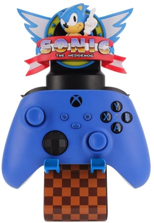 Cable Guys Ikon - Sega - Sonic the Hedgehog - Sonic Logo Support Lumineux Chargeur pour Téléphone et Manette - flash vidéo