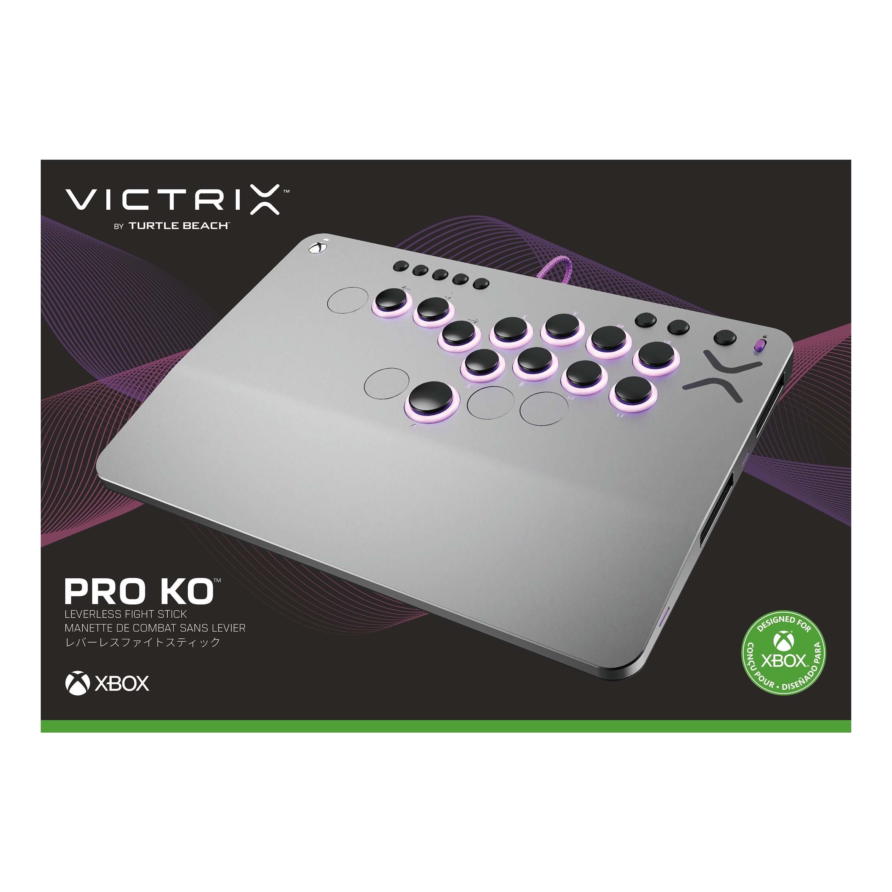 Turtle Beach - Manette de combat sans levier Victrix Pro KO pour Xbox Series X|S, Xbox One et Windows 10/11