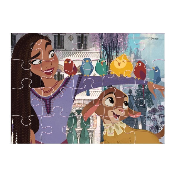 Wish : Asha et la Bonne Étoile - Puzzle 4 en 1 (12/15/20/24pcs) - flash vidéo