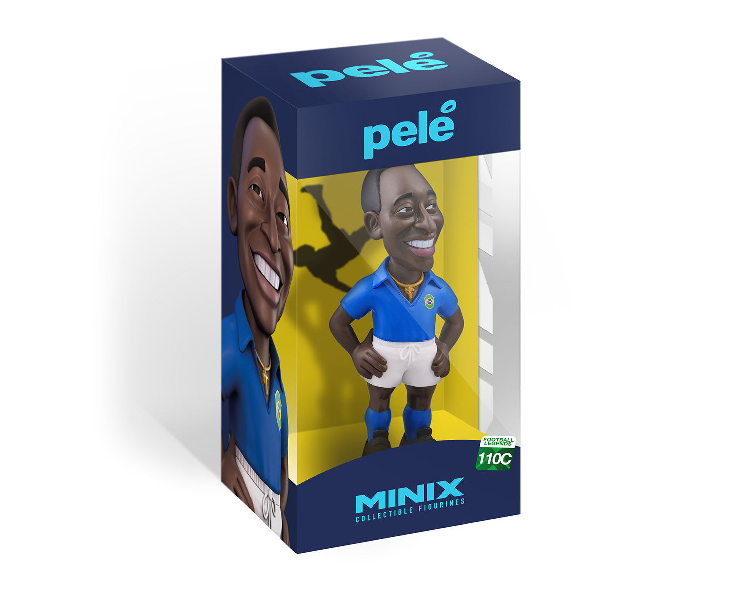 Minix - Football Legends #110C - Brazil 2st Kit Pele - Figurines PVC 12 cm