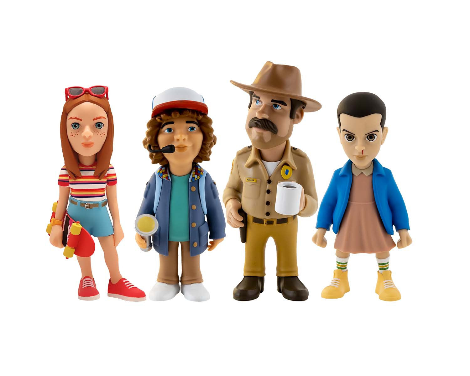 Minix - TV Series - Pack de 4 Stranger Things (Eleven, Dustin, Hopper, Max) - Figurines PVC 7 cm