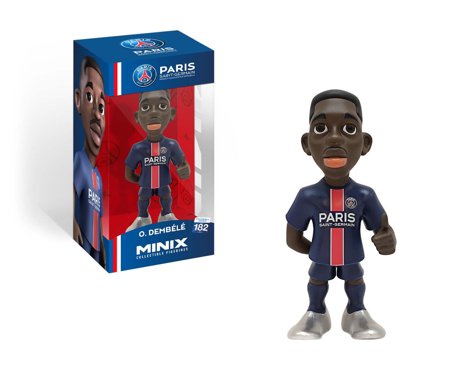 Minix - Football Stars #182 - PSG - Dembélé 10 - Figurines PVC 12 cm