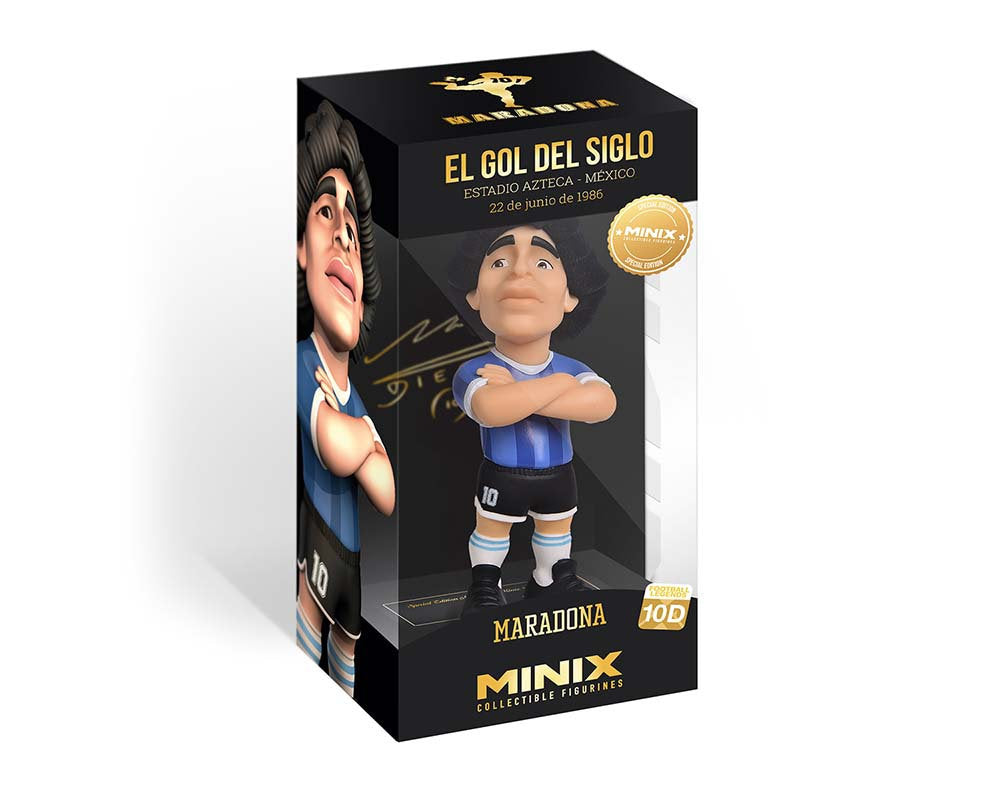 Minix - Football Legends #10D - Maradona Edition Spéciale But du Siècle - Figurines PVC 12 cm