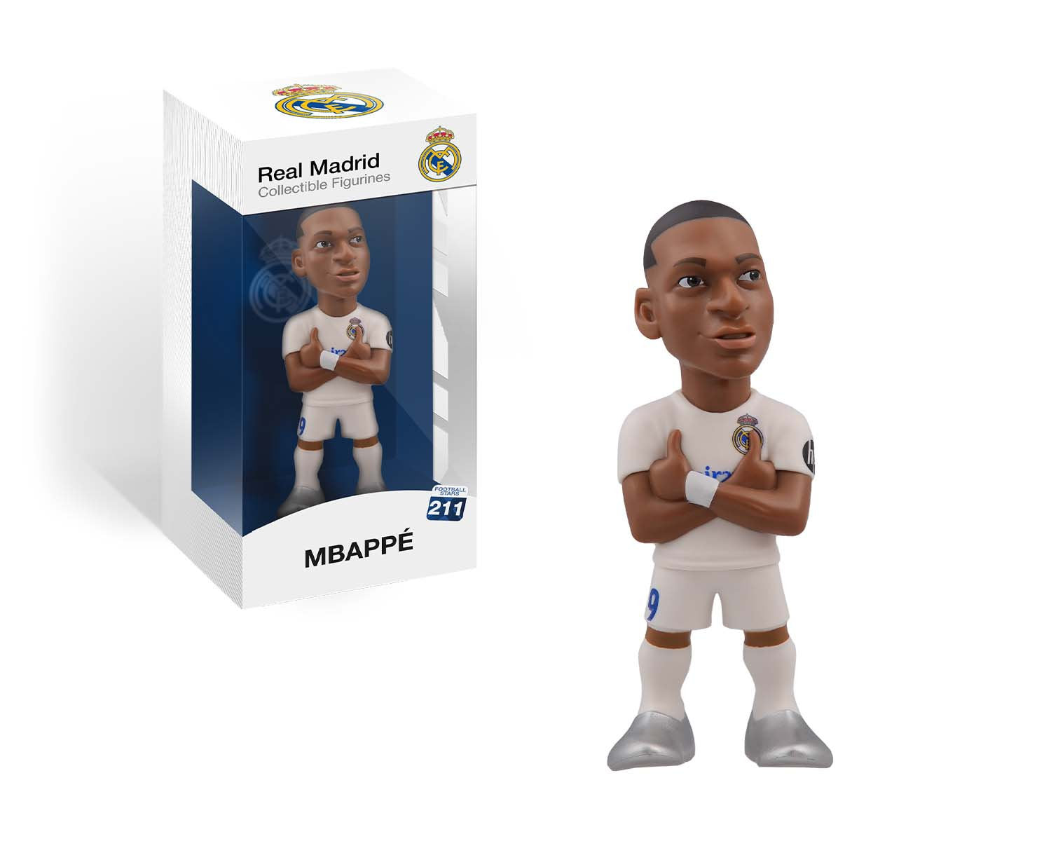 Minix - Football Stars #211 - Real Madrid - Mbappé 9 - Figurines PVC 12 cm