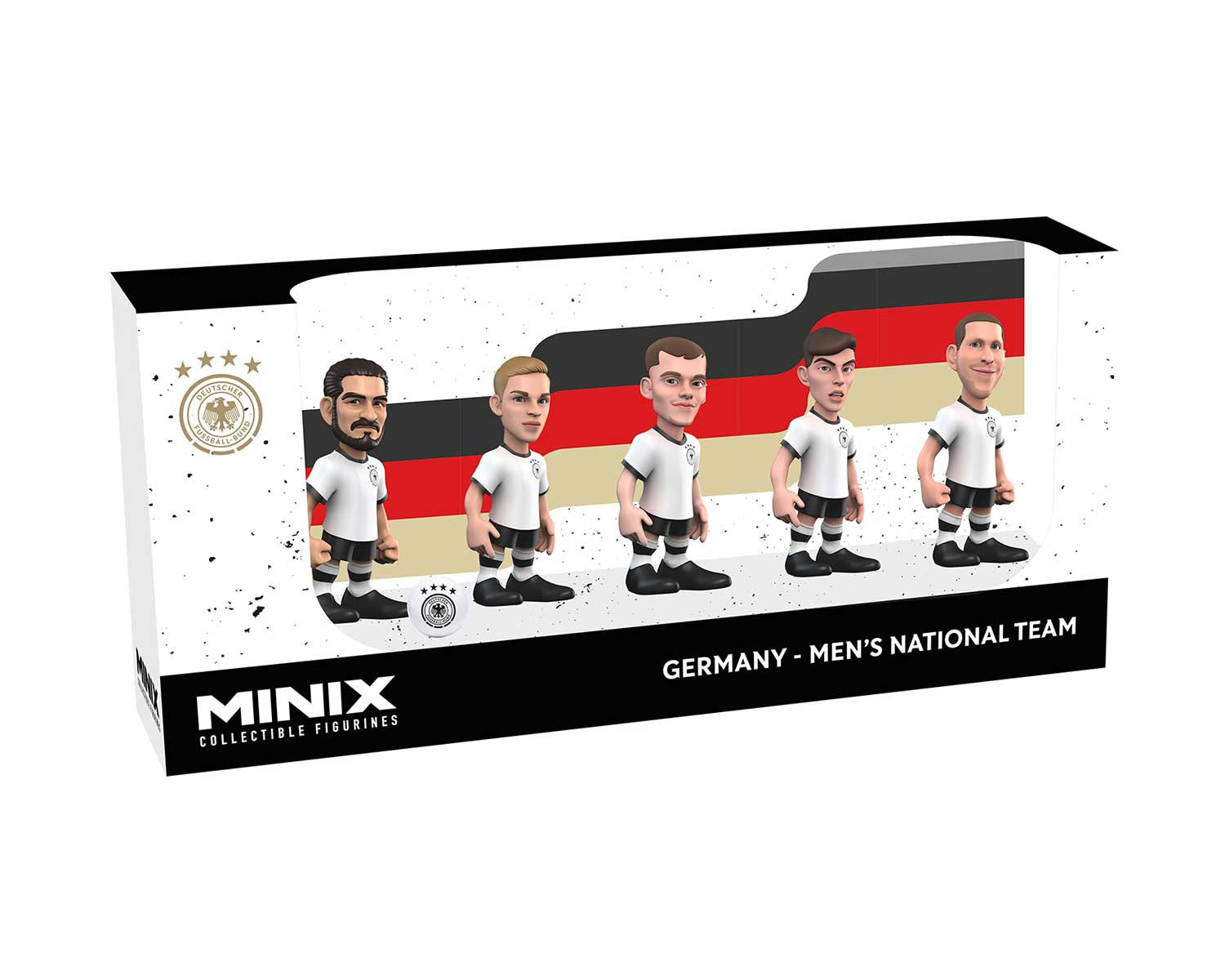 Minix - Football Stars - Pack de 5 Allemagne B (Gundogan/Kimmich/Wirtz/Havertz/Sule) - Figurines PVC 7 cm