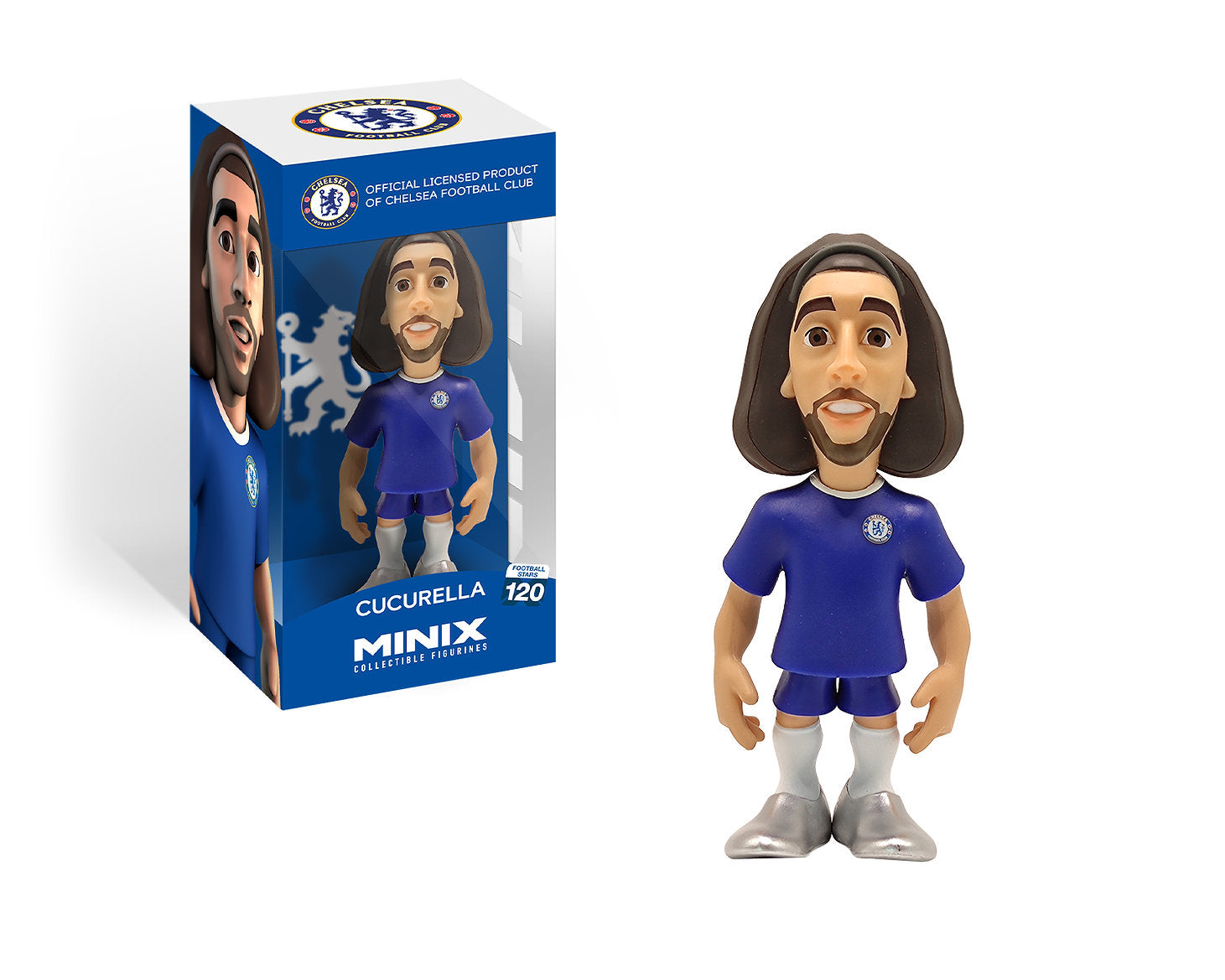 Minix - Football Stars #120 - Figurine PVC 12 cm - Chelsea - Cucurella 32 - flash vidéo