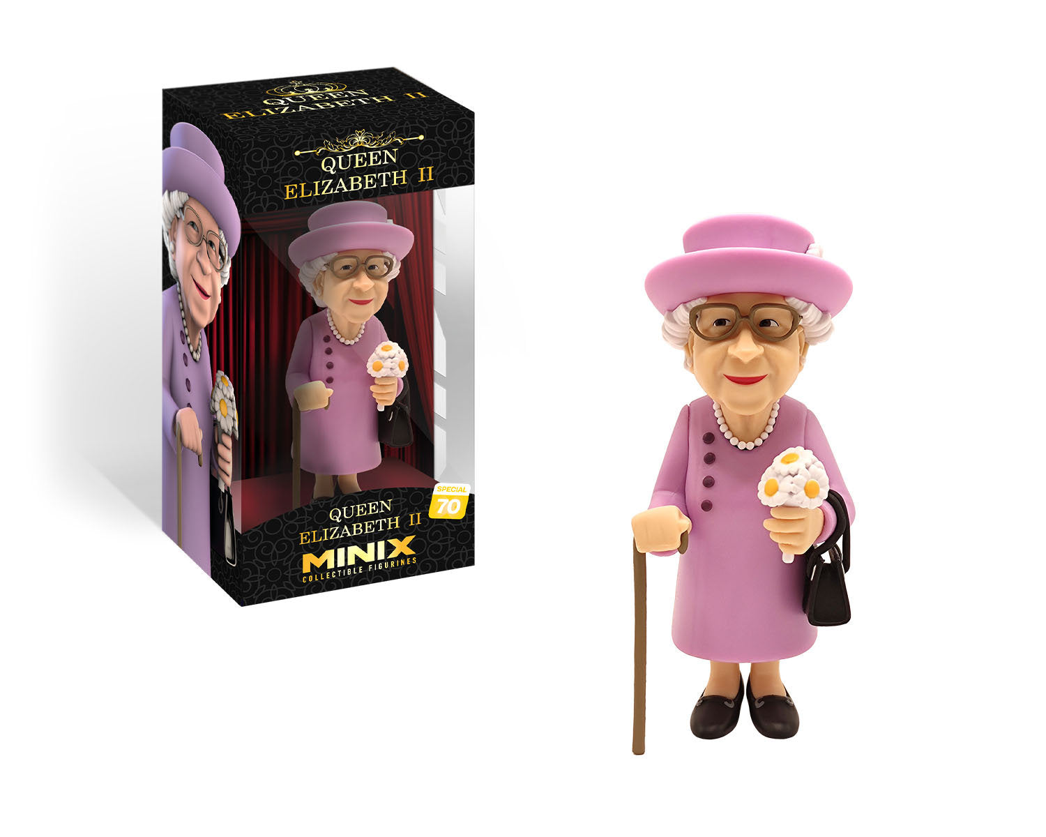 Minix - Celebrity #70 - Reine Elizabeth II - Figurines PVC 12 cm