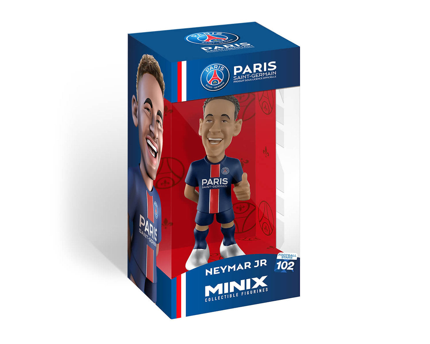 Minix - Football Stars #102 - Figurine PVC 12 cm - PSG - Neymar JR 10 - flash vidéo