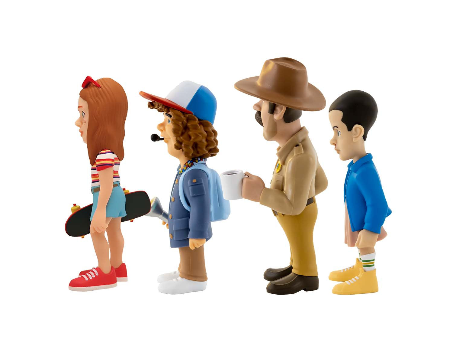 Minix - TV Series - Pack de 4 Stranger Things (Eleven, Dustin, Hopper, Max) - Figurines PVC 7 cm