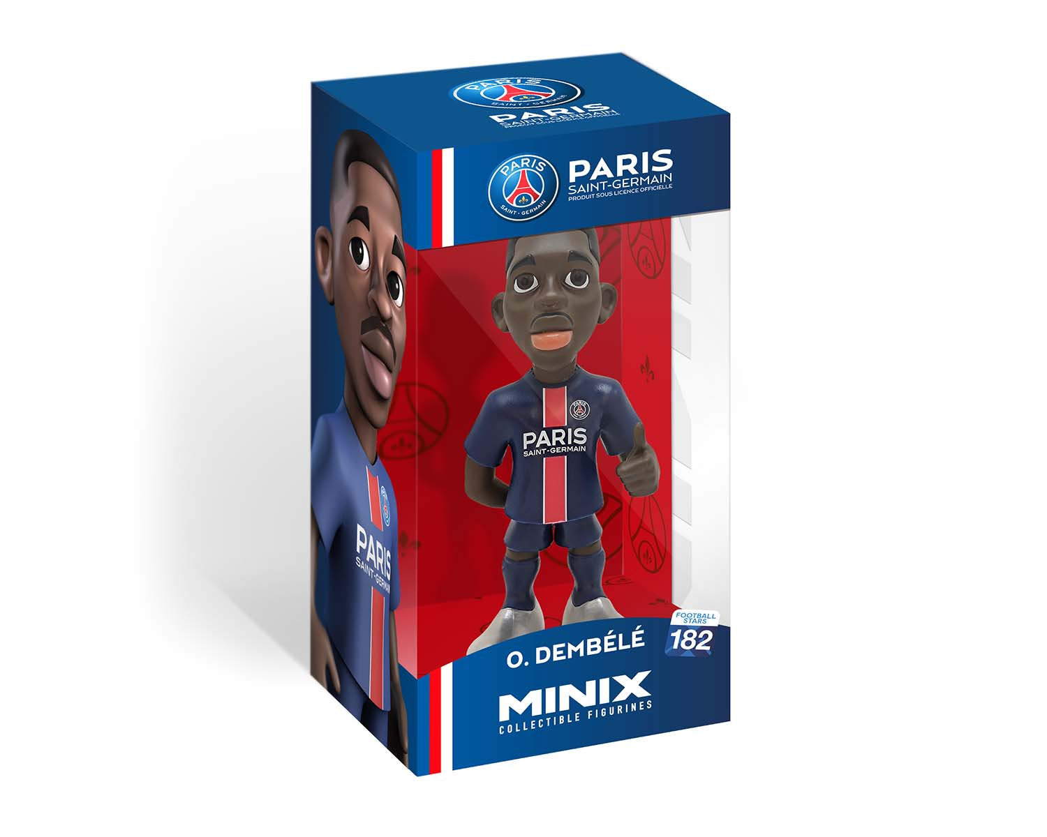 Minix - Football Stars #182 - PSG - Dembélé 10 - Figurines PVC 12 cm
