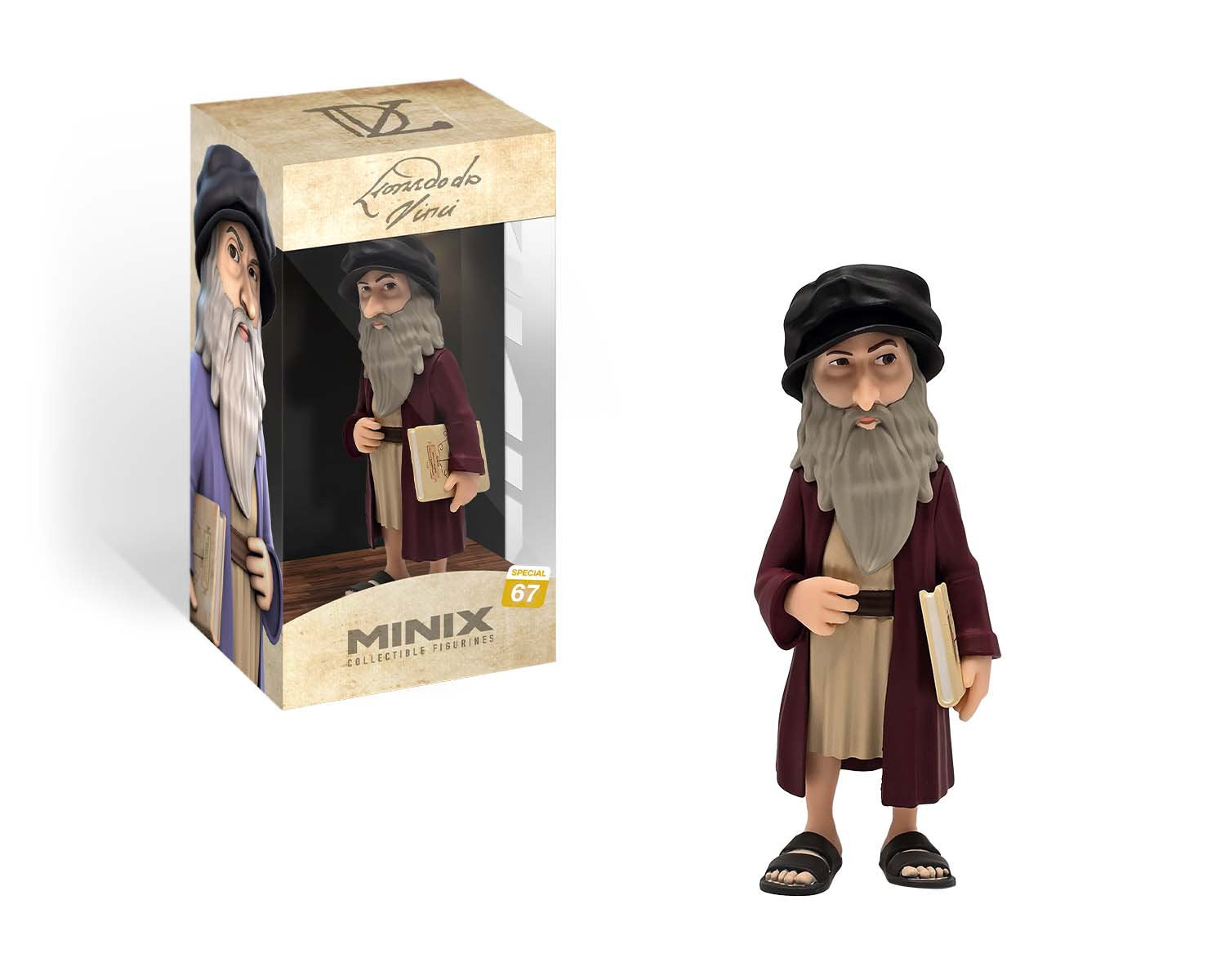 Minix - Celebrity #67 - Histoire - Leonard De Vinci - Figurines PVC 12 cm