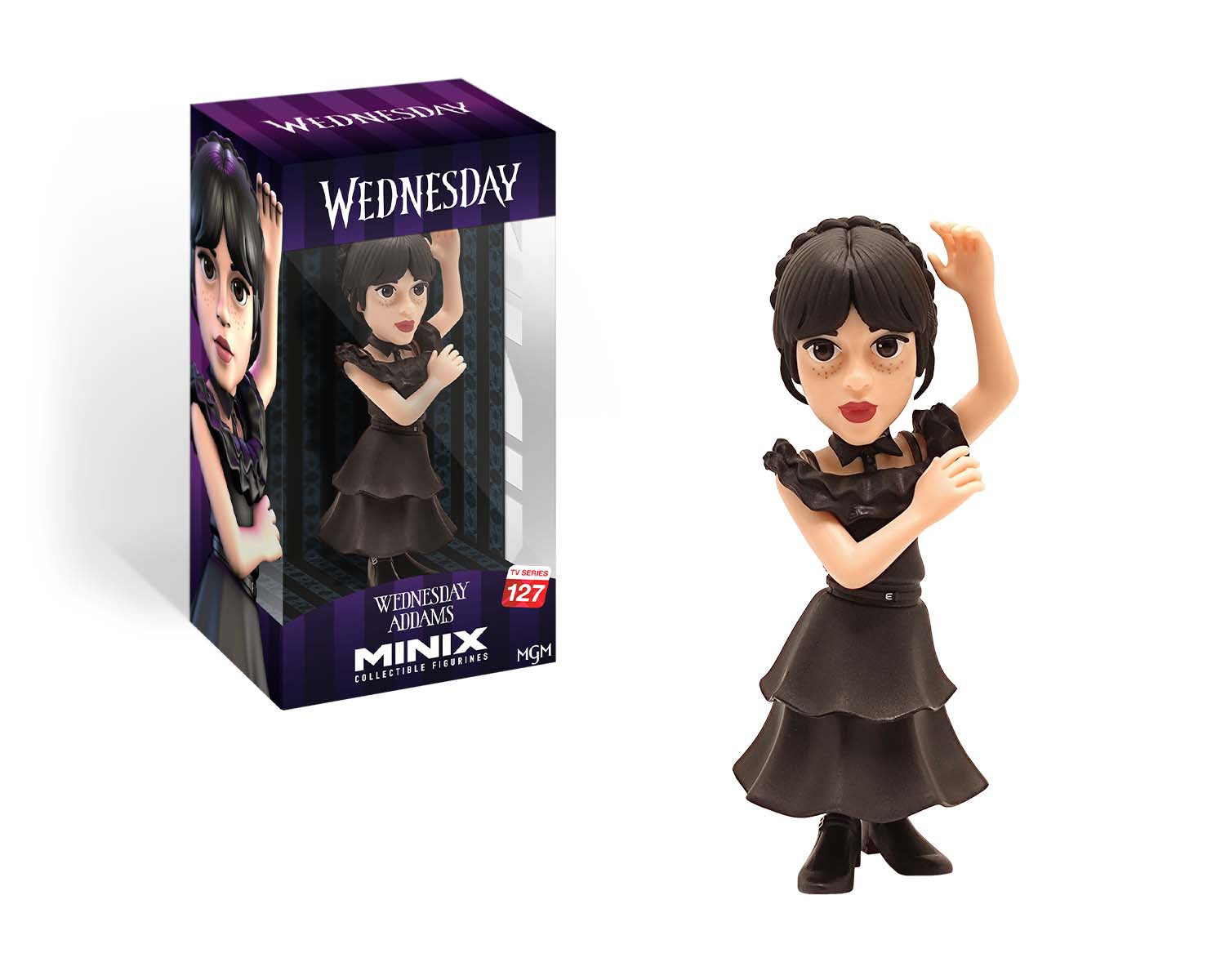 Minix - TV Series #127 - Wednesday - Mercredi Addams en robe de bal - Figurines PVC 12 cm