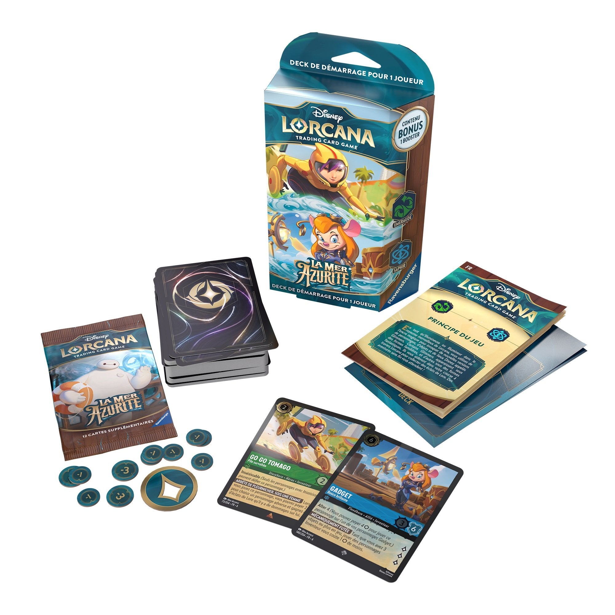 Disney Lorcana JCC : La Mer Azurite - Display de Deck de démarrage (8 Decks) - flash vidéo