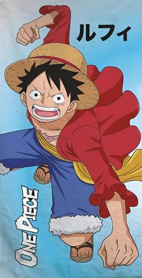 One Piece - Serviette de plage Luffy les poings serrés (70x140cm) - flash vidéo