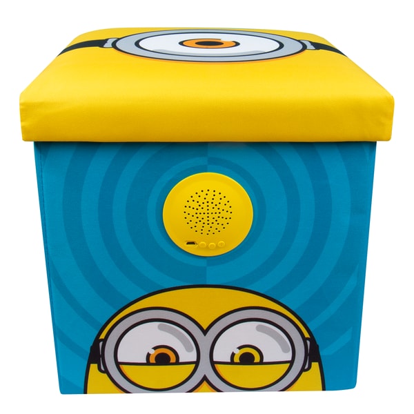 Minions - Sound Box avec enceinte audio, siège et boîte de rangement - flash vidéo