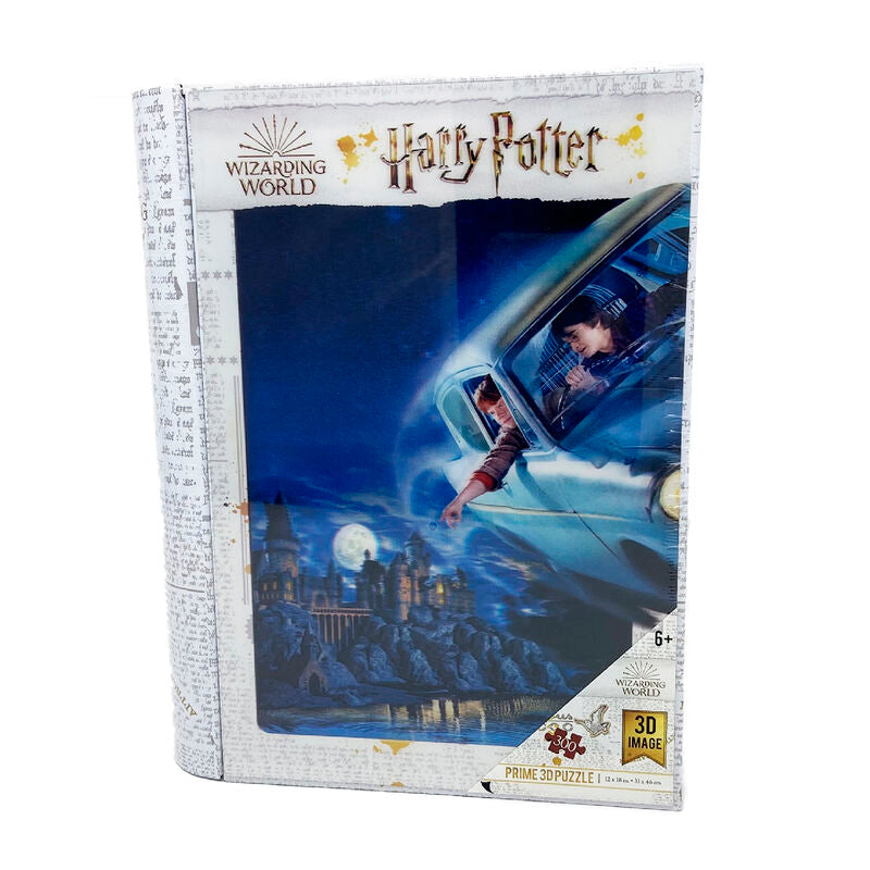 Harry Potter - Puzzle livre lenticulaire Harry et Ron survolant Poudlard 300 pcs 41x31 cm
