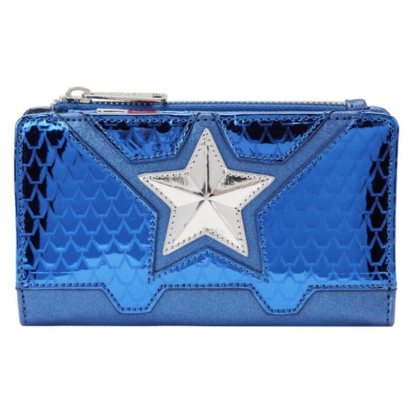 Loungefly: Marvel - Shine Captain America Cosplay Flap Wallet - flash vidéo