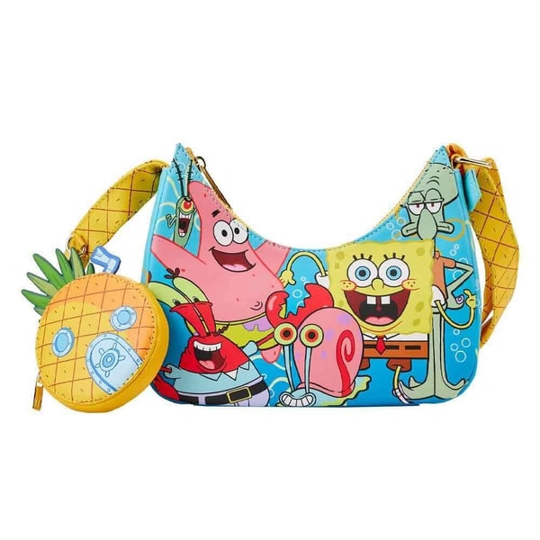 Loungefly: Nickelodeon - SpongeBob SquarePants - SpongeBob SquarePants Group Shot Crossbody Bag - flash vidéo