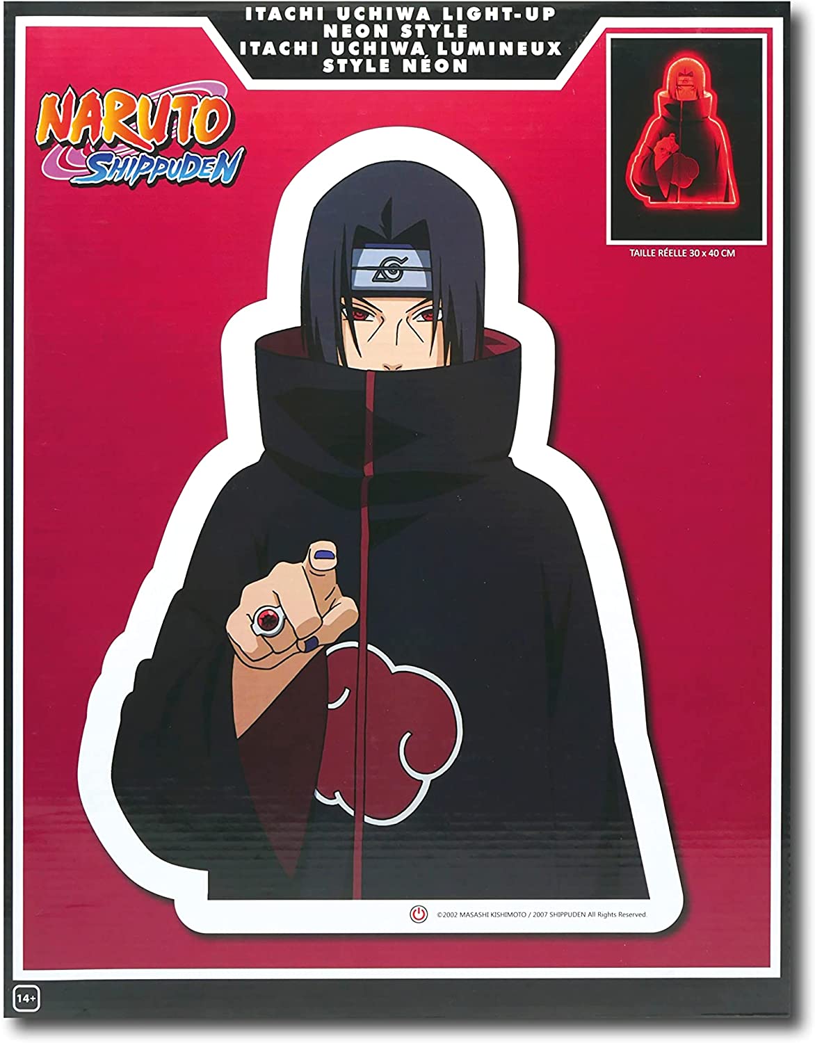 Naruto Shippuden - Applique murale néon Itachi Uchiwa