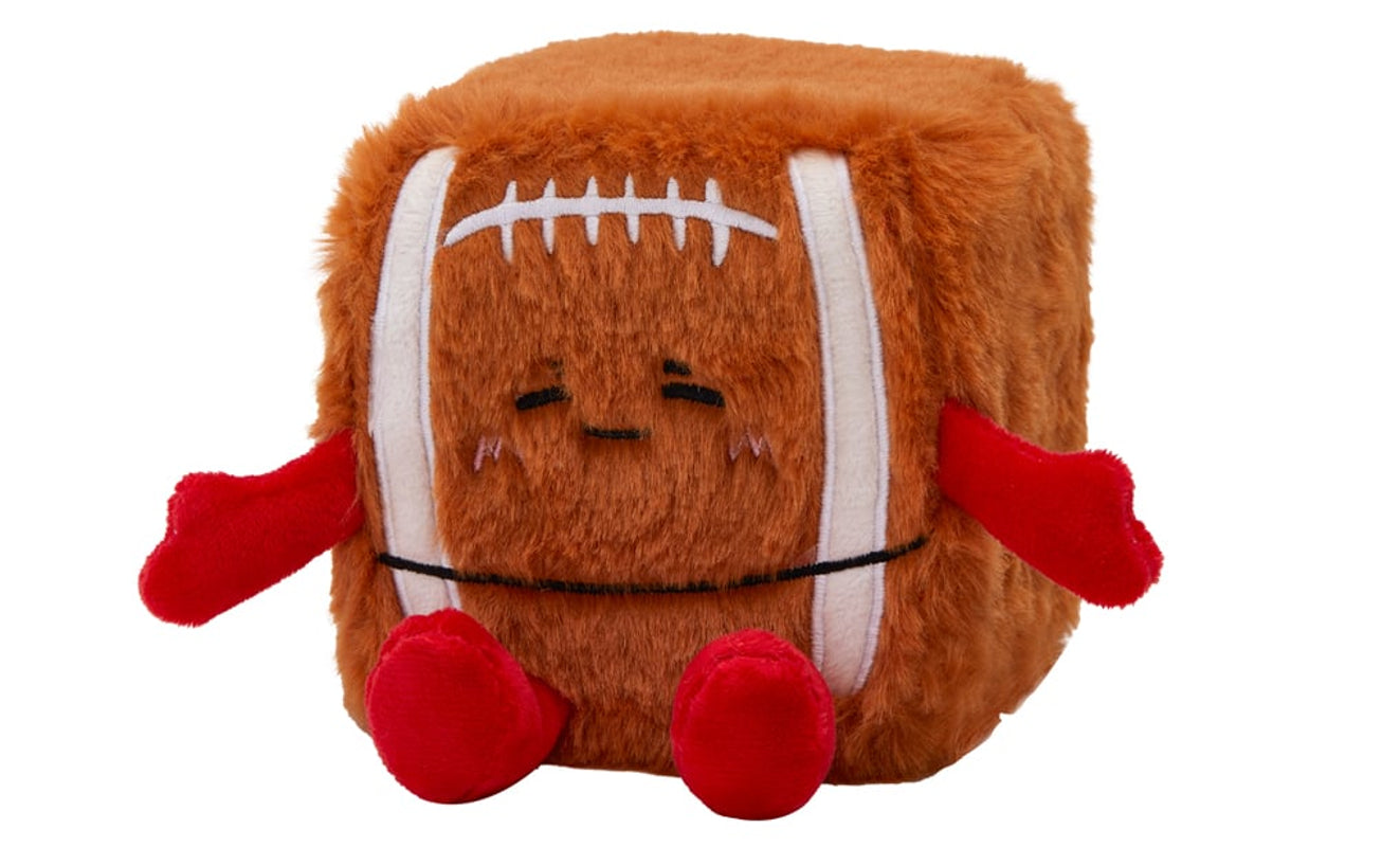 MGM - Squarepal - Peluche à mémoire de forme Rugby 10cm