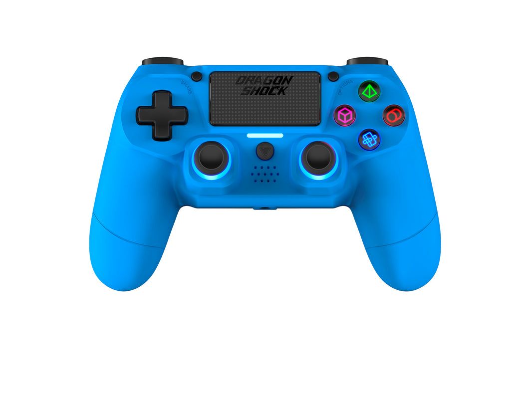 DragonShock - Manette sans fil Bluetooth MIZAR Bleue pour PS4, PC et Mobile