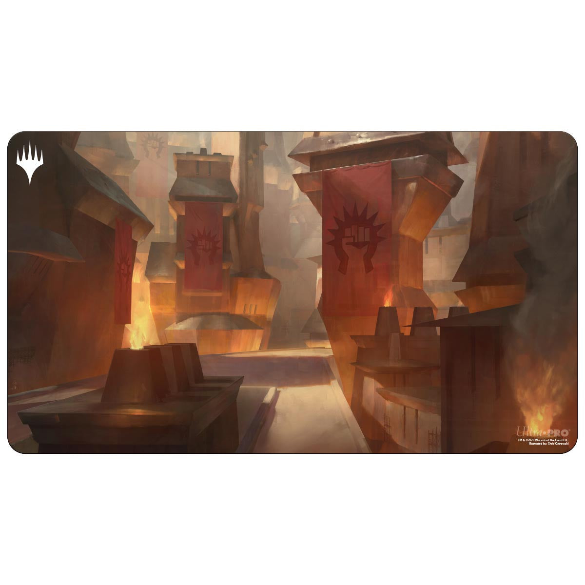 Ultra Pro - Magic: The Gathering - Ravnica Remastered - Tapis de jeu Fontaine sacrée du Sénat d'Azorius (60 x 34 cm) - flash vidéo