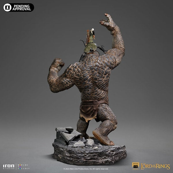 Iron Studios - Deluxe Art Scale 1/10 - Le Seigneur des anneaux - Legolas vs. Troll des Cavernes Statue 72cm - flash vidéo