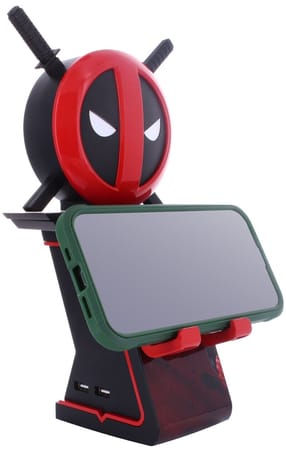 Cable Guys Ikon - Marvel - Deadpool Logo Support Lumineux Chargeur pour Téléphone et Manette - flash vidéo