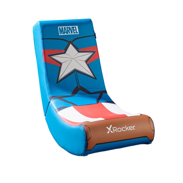 X Rocker - Siège de jeu Video Rocker Icon Marvel officiel Captain America - flash vidéo