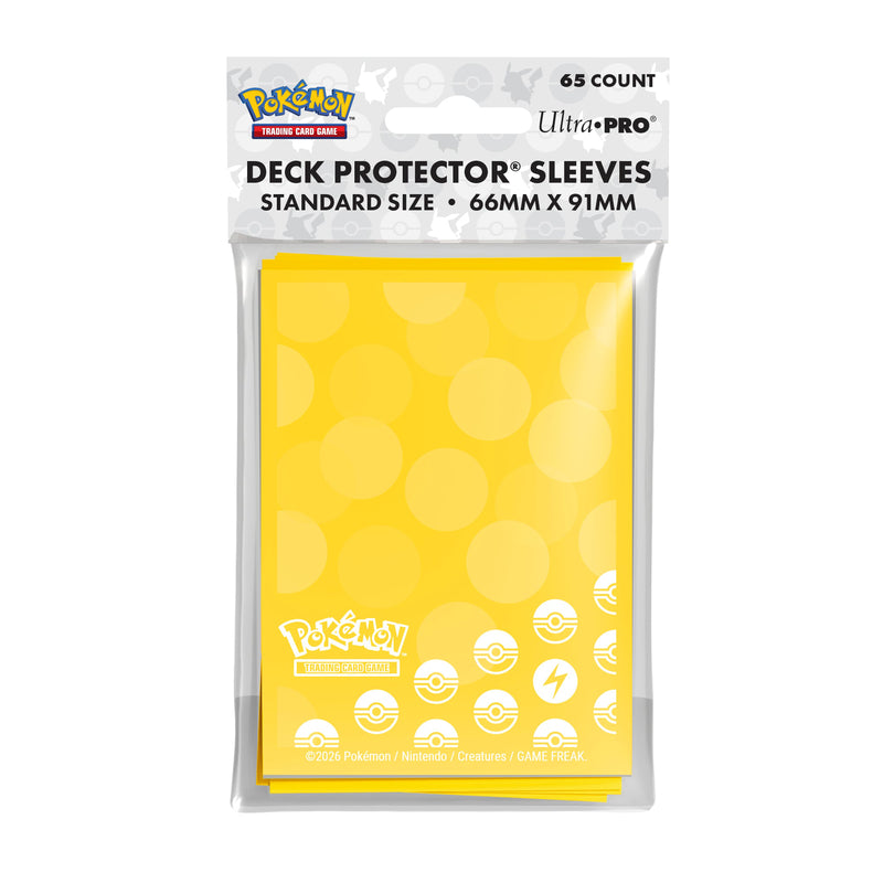 Ultra Pro - Pokémon JCC - Pochettes de protection de deck Énergie Électrique 65 pcs (66 x 91 mm)