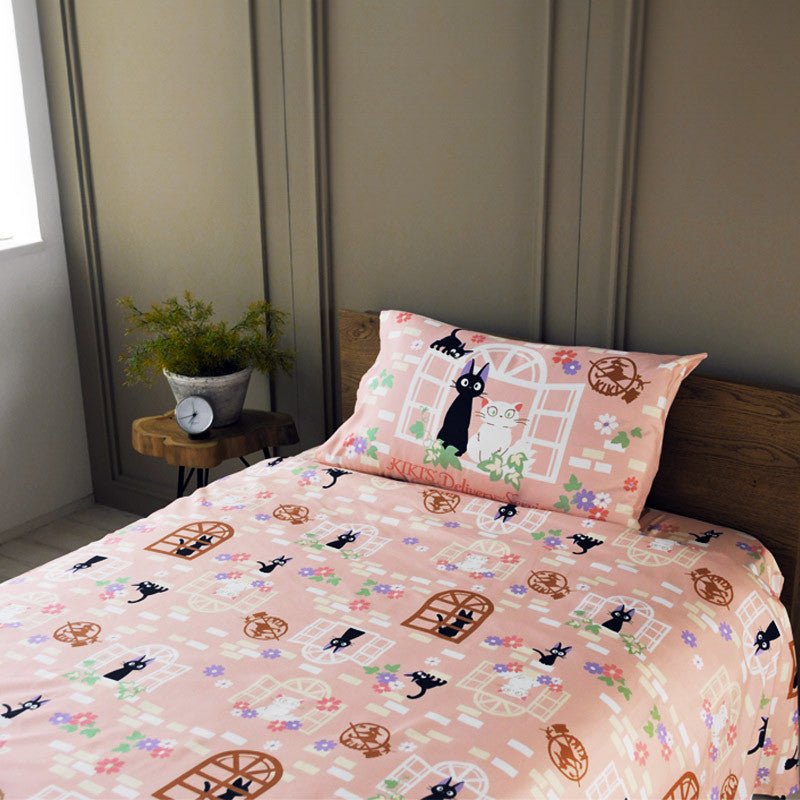 Ghibli - Kiki la petite sorcière - Couvre-lit Natsu Jiji Douce rose