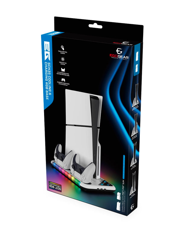 EgoGear - SCH35 - Base RGB de refroidissement et de charge pour PS5 et PS5 Slim