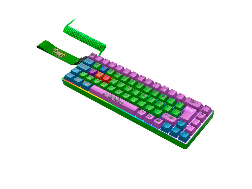 DragonShock - Clavier de jeu mécanique filaire RGB TMNT Cowabunga - Azerty FR