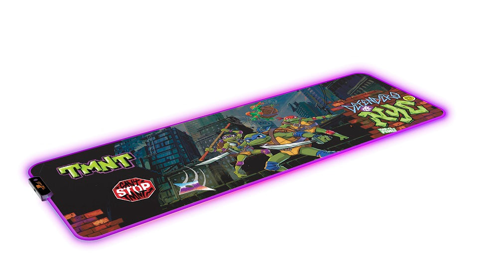 DragonShock - Tapis de souris de jeu TMNT Cowabunga RGB