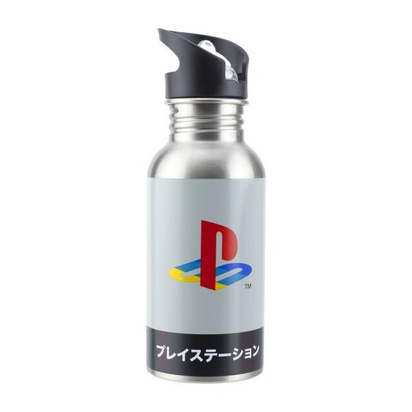 PlayStation - Bouteille d'eau en métal avec paille PlayStation Héritage 500ml - flash vidéo