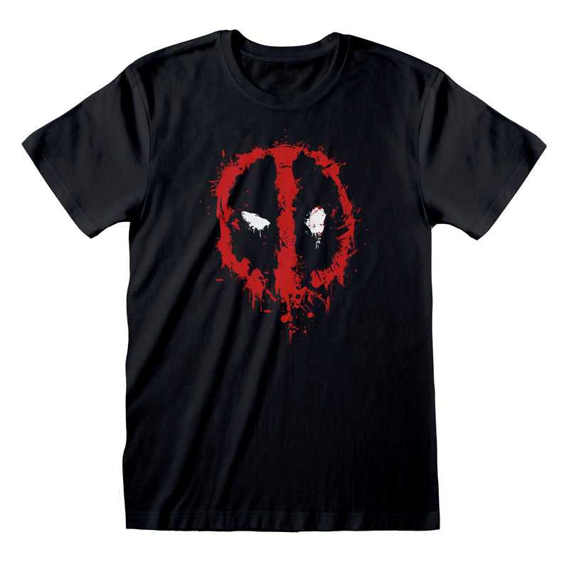 Marvel - T-shirt unisexe Noir Deadpool Splat- M