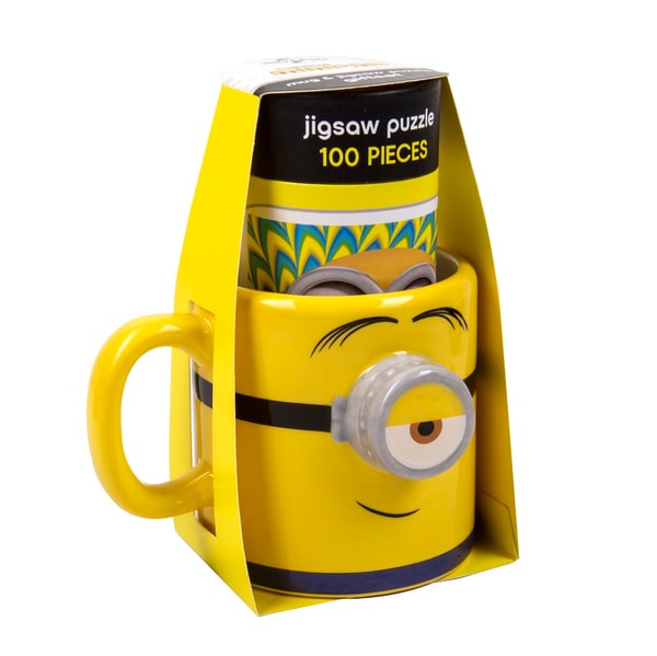Minions - Coffret Mug 3D Stuart et puzzle - flash vidéo