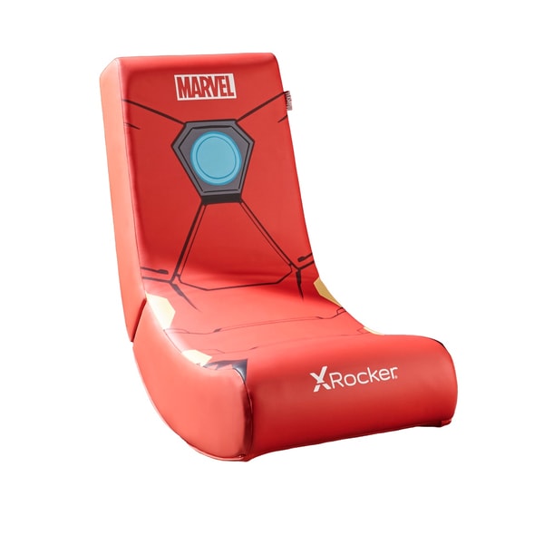 X Rocker - Siège de jeu Video Rocker Icon Marvel officiel Iron Man - flash vidéo