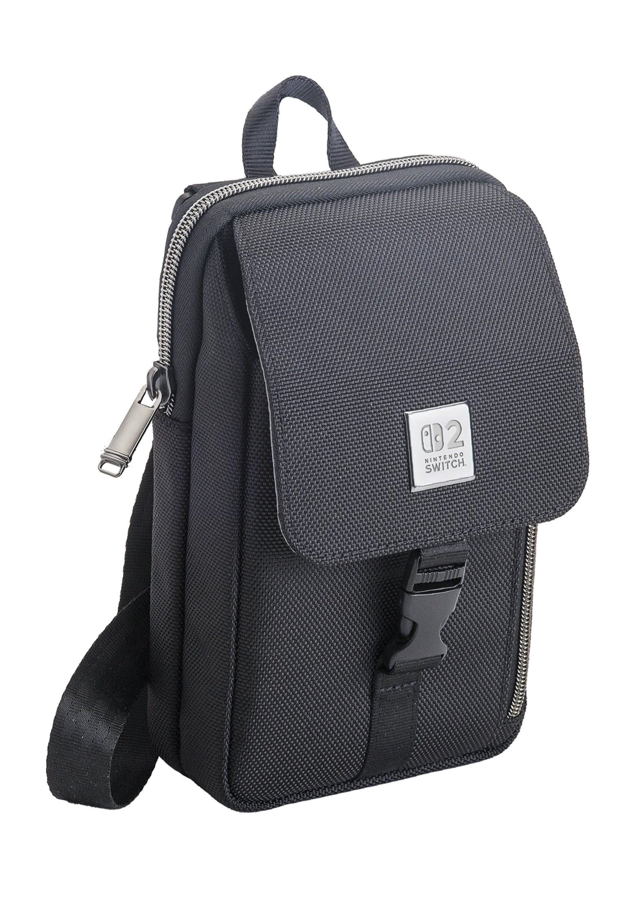 Sac à bandoulière deluxe vertical Game Traveler noir pour Nintendo Switch 2, Switch et Switch OLED