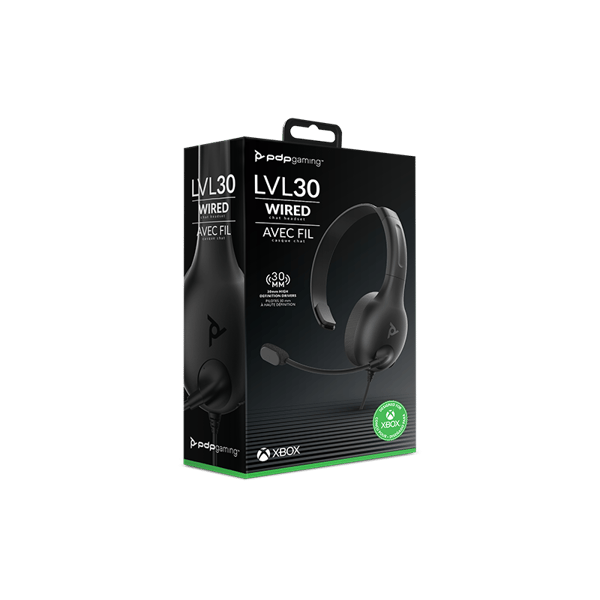 PDP - Casque filaire de discussion LVL30 pour Xbox Series X|S et Xbox One, noir - flash vidéo